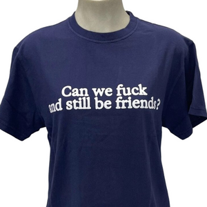 Carne Bollente Unisex Tee Benefits With Friends Size S Navy